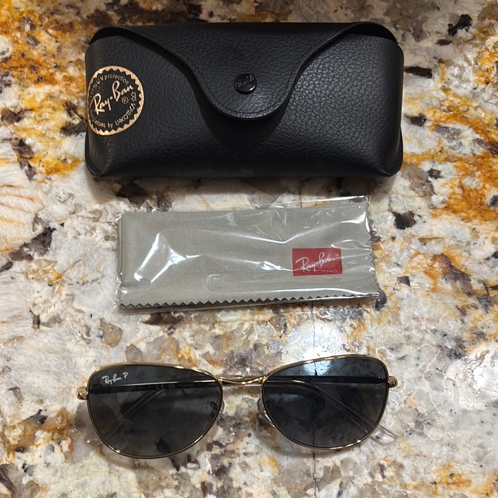 Ray-Ban Gold Frame Sunglasses